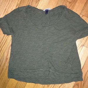 Cropped olive green top